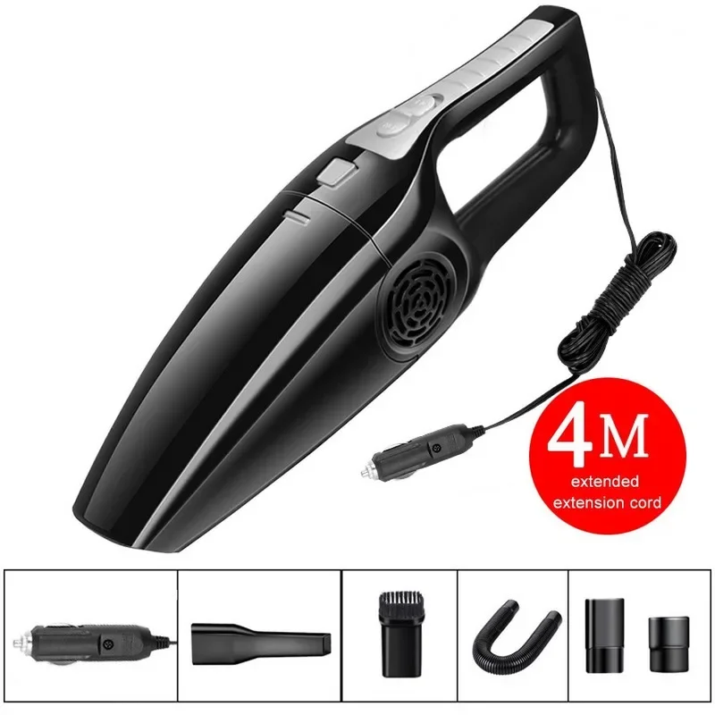 120W Car Vacuum Cleaner Portable Handheld Wet/Dry dual-use Car Vacuum Cleaner 6000mbar For Auto Home Interior Cleaning