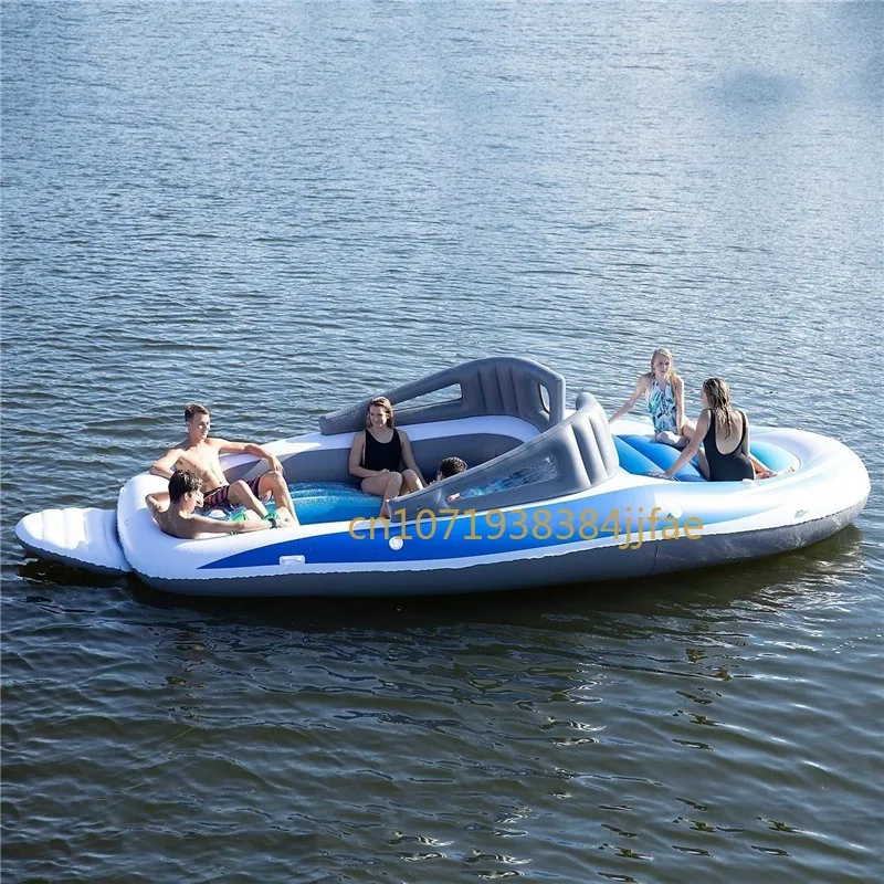 Cama Flotante 풍선형 PVC 파라 4-6 페르소나, Barco Pirata, Corte, Fila Flotante Para Varias 페르소나