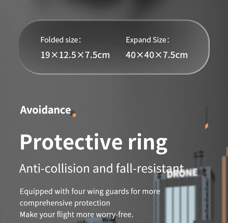 KBDFA RC Drone FPV Professional Drones 4K HD Aerial Photography Obstacle Avoidance Quadcopter Helicopter RC Distance Toys 54 KBDFA RC Drone, four guards make your flight more worry-free . wing