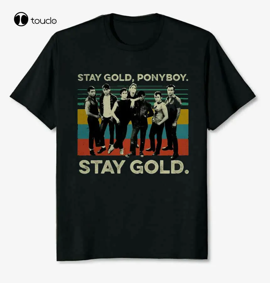 

Футболка унисекс с изображением надписей «жди Gold Ponyboy Stay»