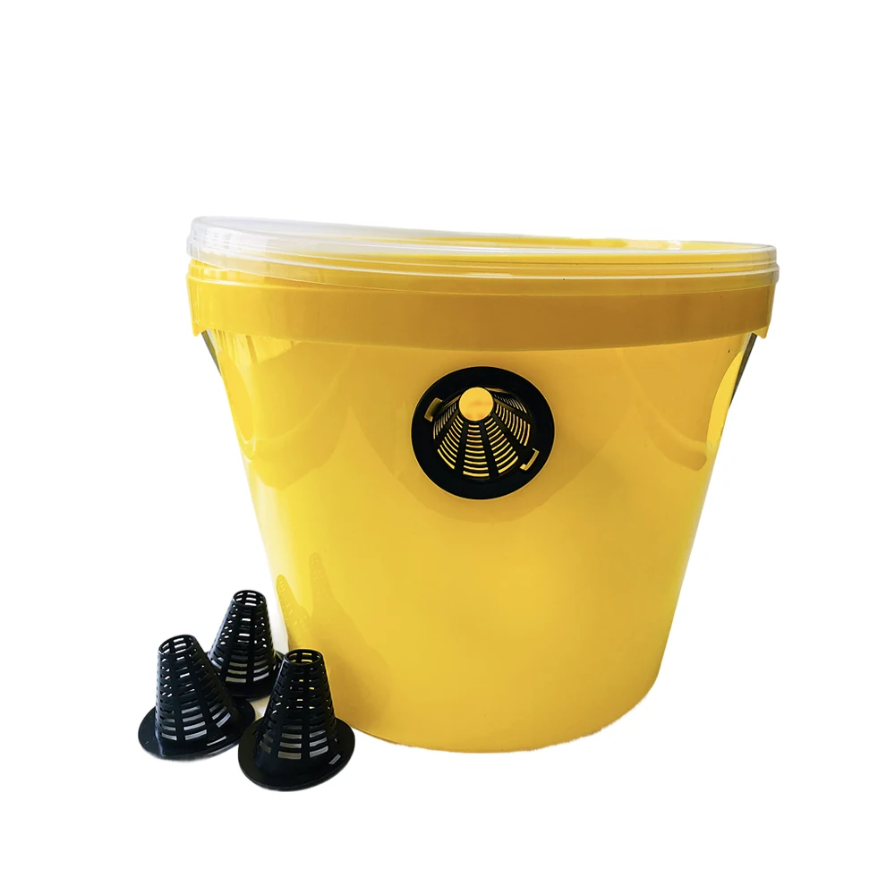 Portable 4-Pack Escape-Proof Insect Trap Accessory with Funnel Hole Saw Fly Bucket Trap Cones