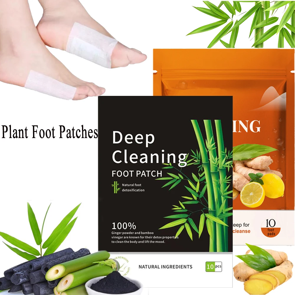 Deep Cleansing Foot Pads Foot Mask SPA Bamboo Charcoal Patch Ginger Powder Care