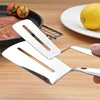 Stainless Steel Steak Clamps Kitchen Barbecue Food Flipping Spatula Tongs Clip Burgers BBQ Pizza Pies Fish Kitchen Bread Tongs 5