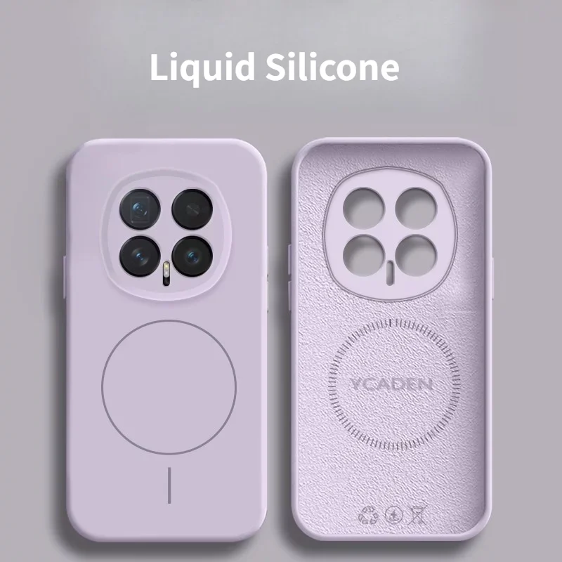 Fashion Original Liquid Silicone Magnetic Shockproof Phone Case with Raised Camera Protection
