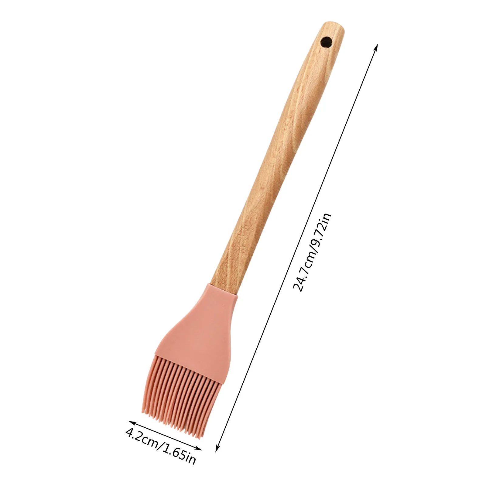 Silicone Kitchen Oil Brush Bbq Grill Basting Brush Wooden Handle