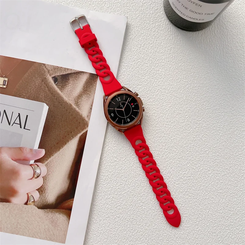 Enhanced Silicone Sport Watch Band with Air Holes, 20mm/22mm Strap