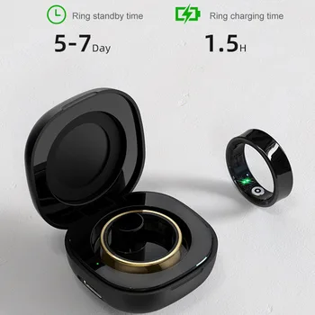 Nuovo Smart Ring pressione sanguigna ossigeno cardiofrequenzimetro fotografia remota Bluetooth 5.2 impermeabile per Android IOS