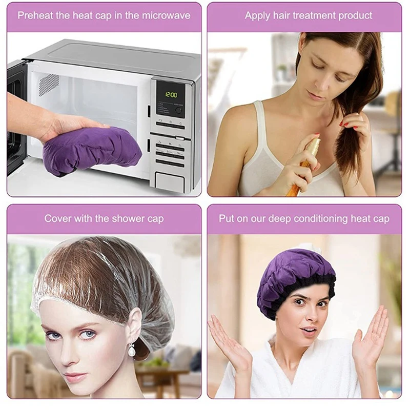 Flaxseed Care Cap Microwave Heating Steaming Cap Hair Care Baked Oil Heating