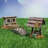 1:12 Scale Miniature Chicken Coop Mini Arch Bridge Outdoor Scene Model Dolls Accessories Dollhouse Fairy Garden Farm Decoration 4