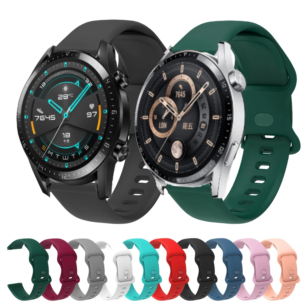 

Ремешок силиконовый для Huawei Watch GT 3 42 мм 46 мм, быстросъемный браслет для Huawei GT 2 Pro/GT 2E/Runner/SE, 22 мм 20 мм