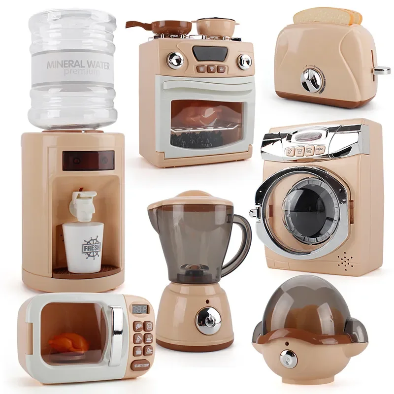 Children's Pretend Play Toys Simulation Electric Kitchen Set Microwave Oven Toys Educational Gifts Montessori Learning Game 6