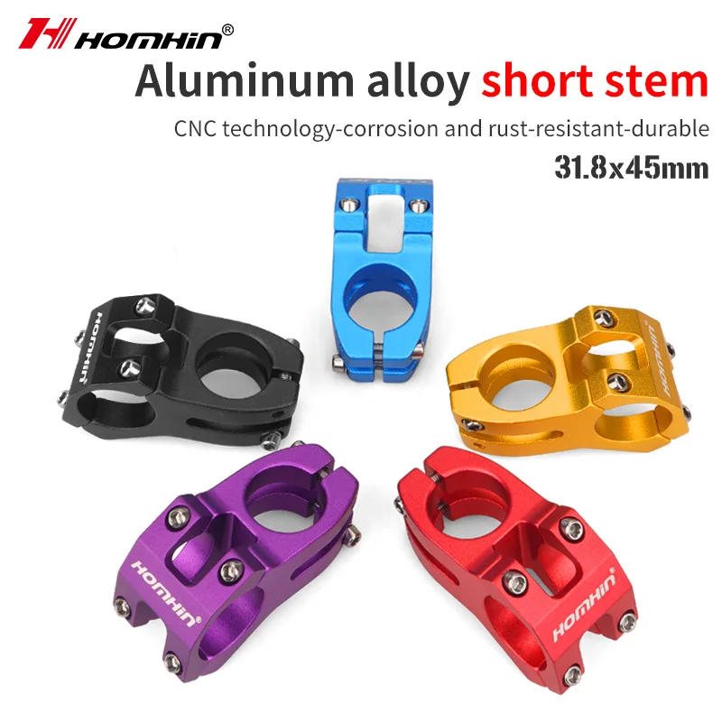 Mtb Handlebar Stem 31.8 Road Bike Bicycle Bridge Power Aluminum Alloy Handle Mountain Parts 45MM Cycling Sports