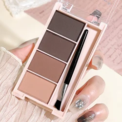 4 - Color Matte Eyebrow Powder Set with Brushes (01)