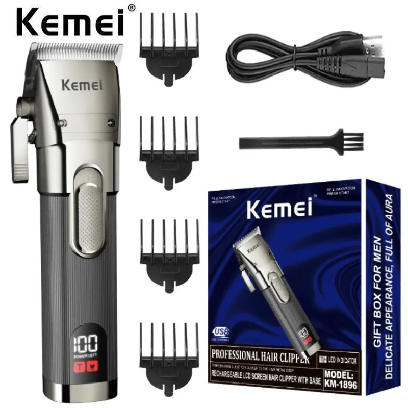 kemei-プロの理髪店のバリカン2スピードヘアカット用の充電式および充電式デバイス