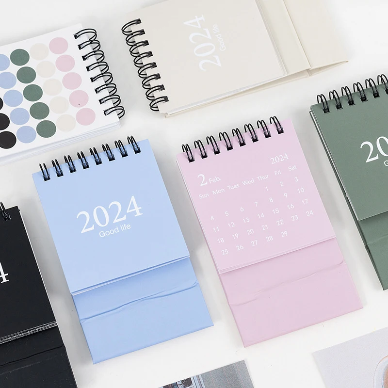 1ks 2024 mini roztomilá psací stůl kalendář kawaii ploše dekorace kreativní kalendář denně scheduler plánovač každoročně pořad úřad dárky