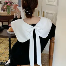 

Koamissa New Women Long Sleeve Sweatshirt Korean style Fashion Bow Lace-up Hoodies Loose Oversized Hoodie Streetwear Spring 2022