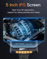 360° Steering Industrial Endoscope Camera 8mm 5"IPS Screen Single&Dual Lens Inspection Borescope 1080P For Car Engine Pip 2