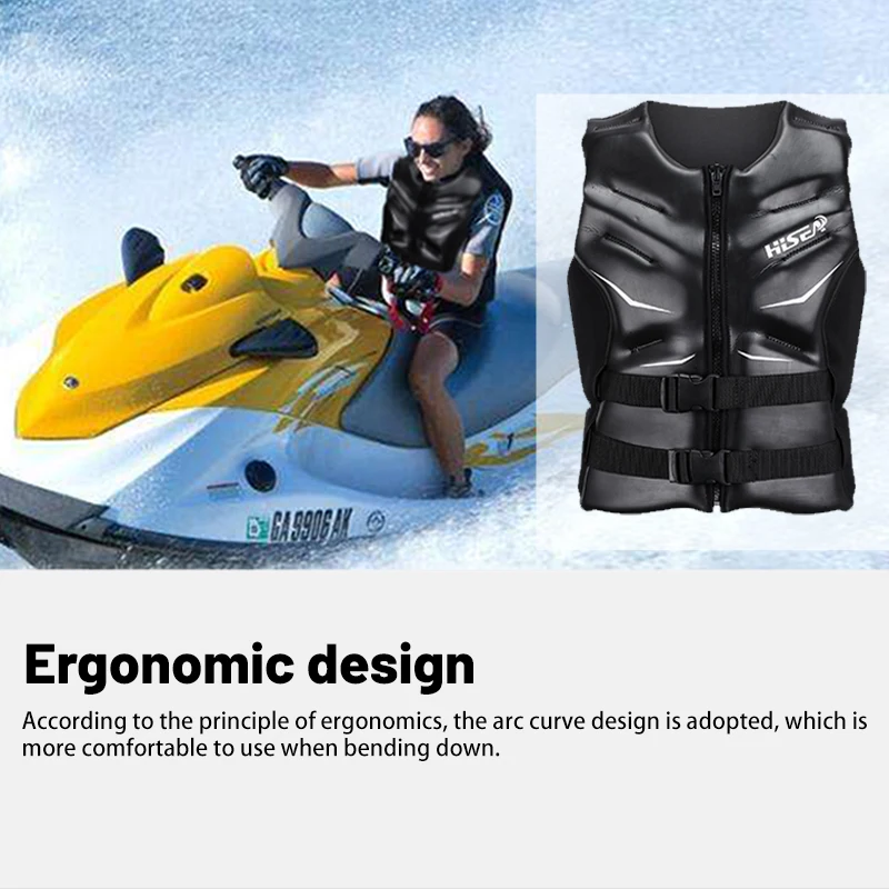 HISEA Life Jacket Professional Adult High Buoyancy Vest For Drifting Boats, Sea Fishing, Swimming, Snorkeling, And Airship