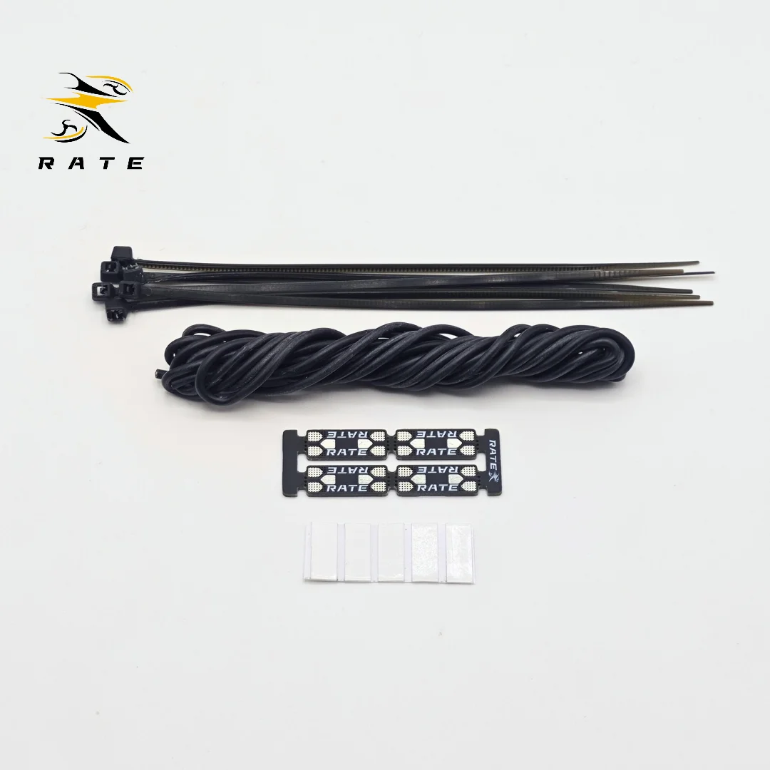Ensemble de plaques d'extension moteur pour drone RC 3.5 et 5 pouces, présentant les dimensions et les connecteurs.