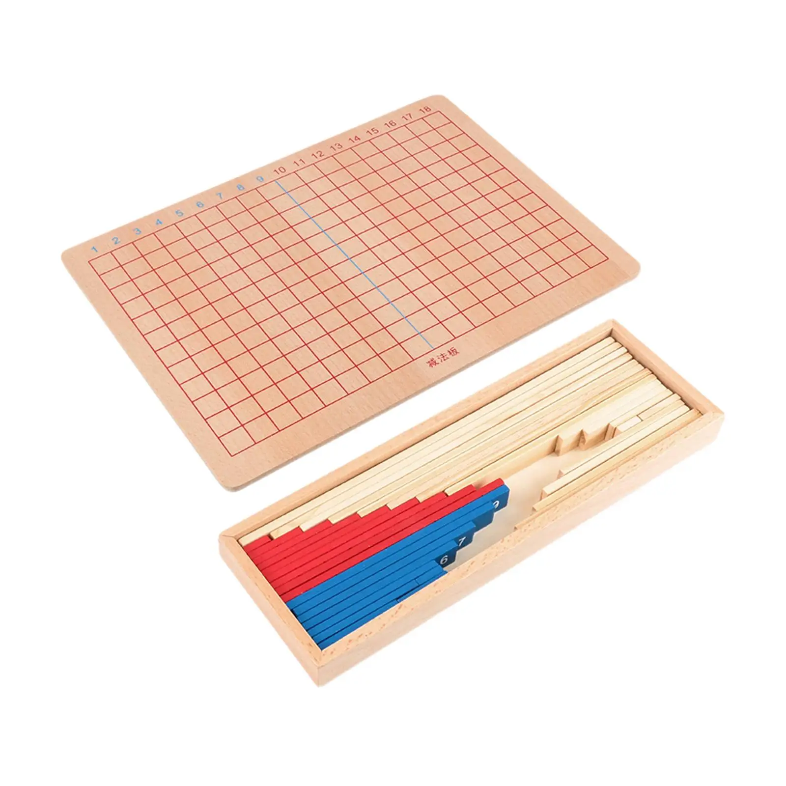 Montessori Math Toys Material Learning Teaching Aids Sensory Toys Addition Subtraction Strip Board Wooden Subtraction Board