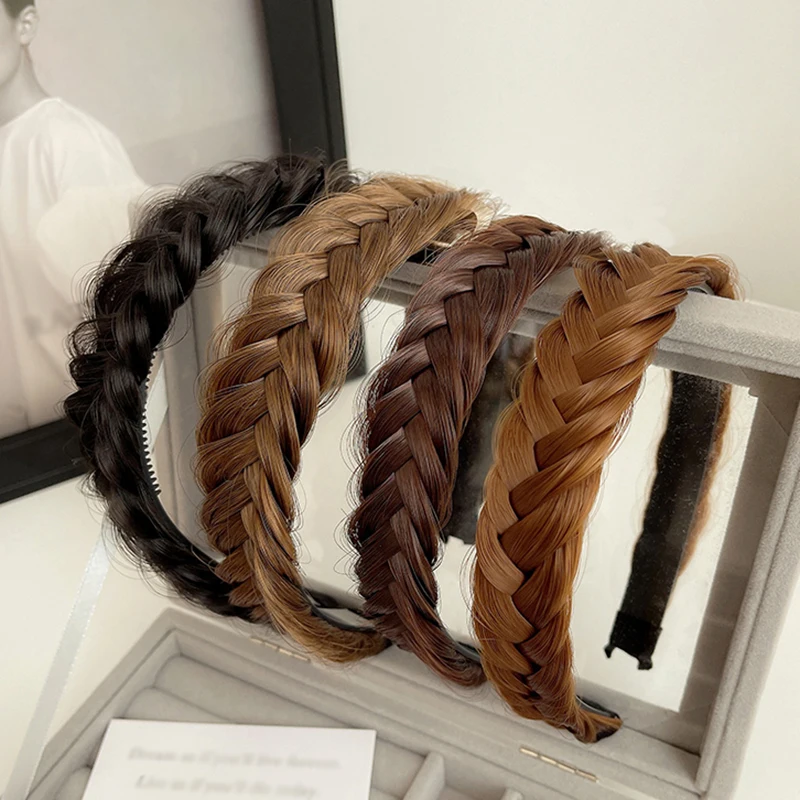 Elegant Braided Hairband for Women - Luxury Non-Slip Hair Accessory