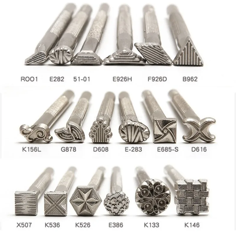 Leather Pattern Embossing Alloy Punch Head DIY Leather Crafts Bag/clothing/shoes/belt/watch Band Engraving Press Printing Tool leather letter punch leather craft stamps