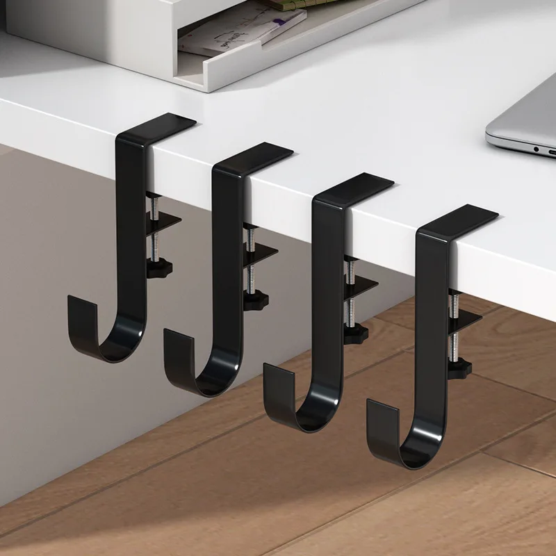 Ajustável Desk Edge Hooks sem Perfuração, Household, School, Office, Pendurado Bag Hook, Student Backpack Storage