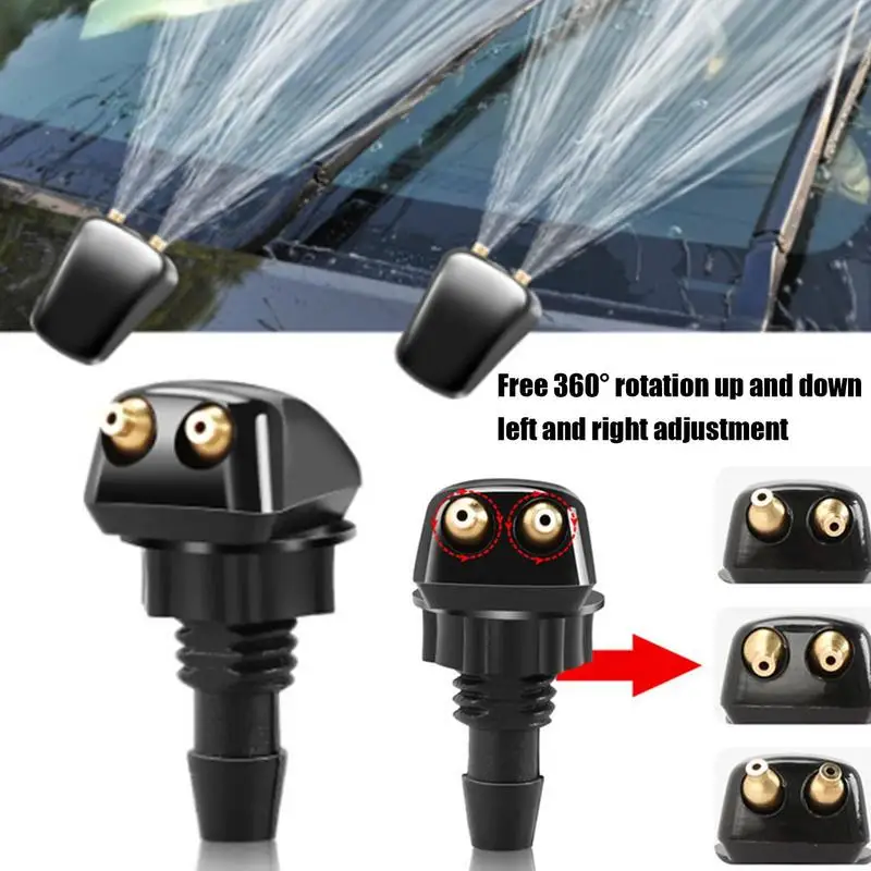Windshield Washer Nozzle 2 Pack Windshield Spray Jet Kit Windshield Washer Squirter Check Valve Automotive Replacement for Cars