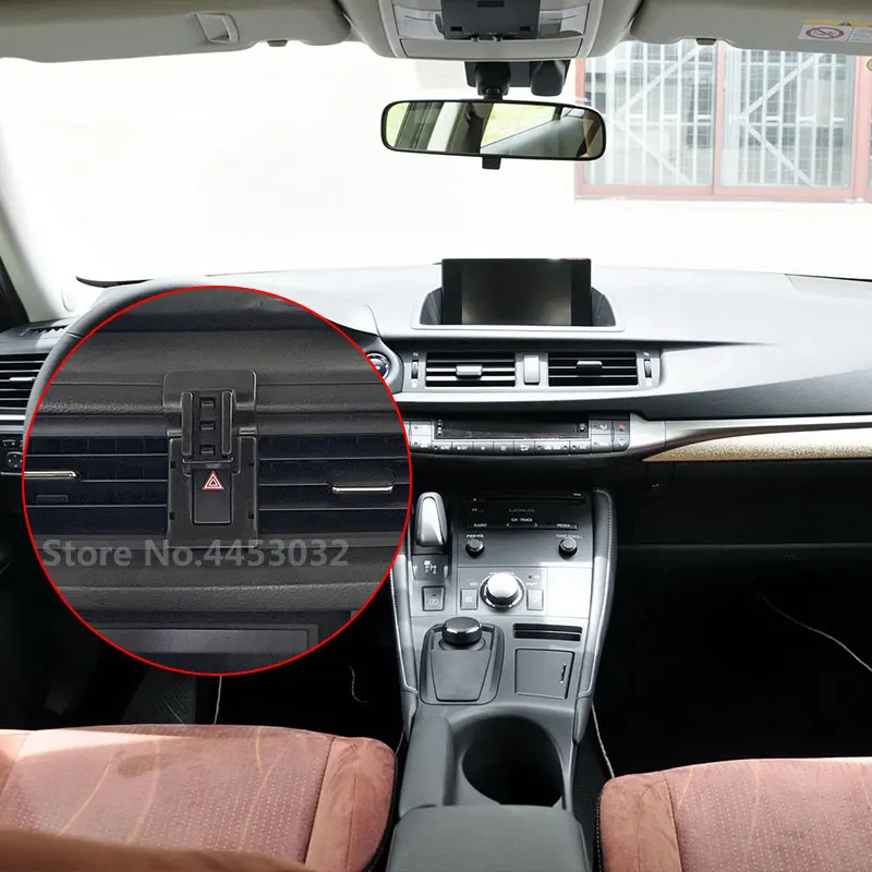 Lexus CT 자동차 전화 홀더 용 17mm 특수 마운트 고정 브래킷 공기 배출구 기본 액세서리를 지원하는 GPS 2011-2021