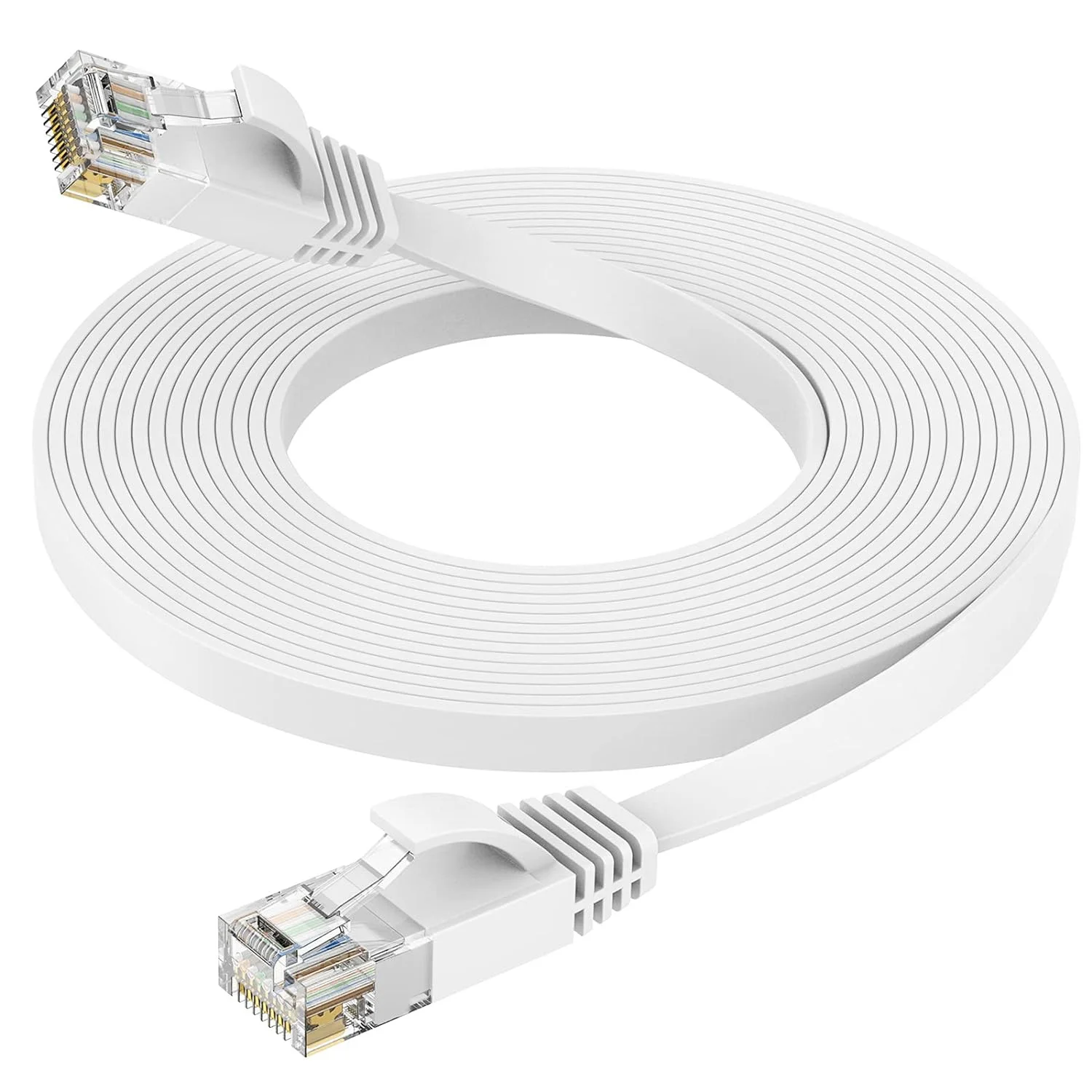 High-Speed Flat Cat6 Ethernet Network Cable - Multiple Lengths Available