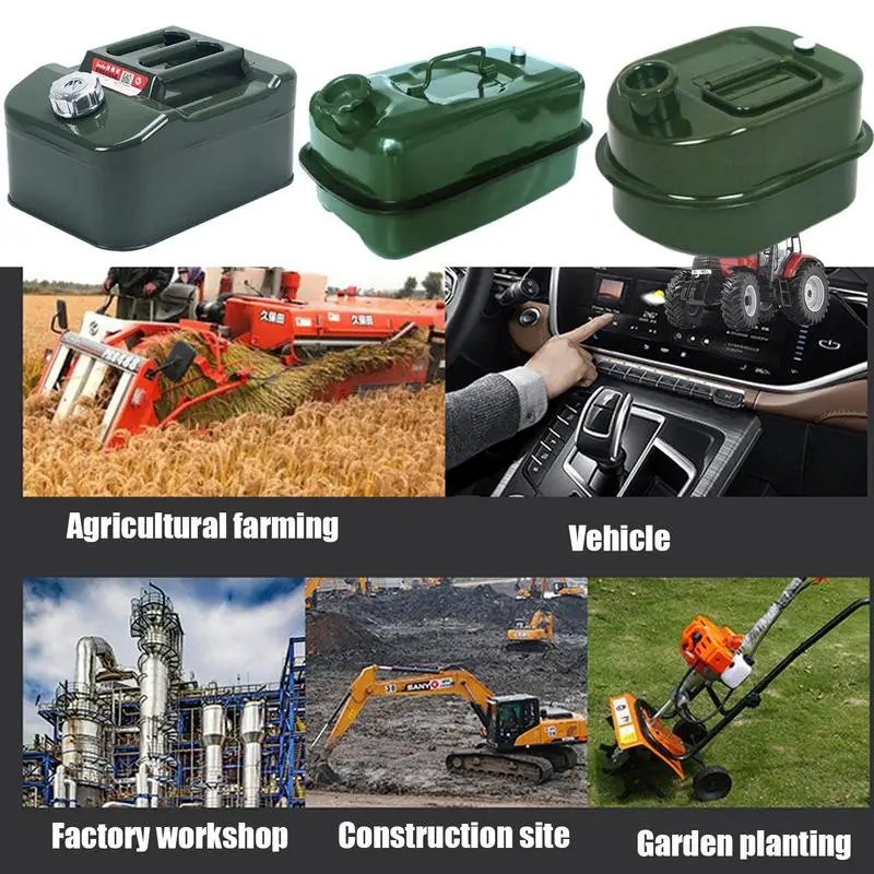 Petrol Can Motorcycle Fuel Container 3L 5L 10L Fuel Tank Petrol Cans Barrels Stainless Steel Square
