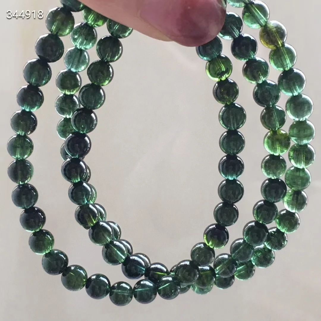 Natural Green Tourmaline Bracelet Clear Round Beads 3 Laps 5.6mm Women Men Green  Tourmaline Fashion AAAAAA - AliExpress