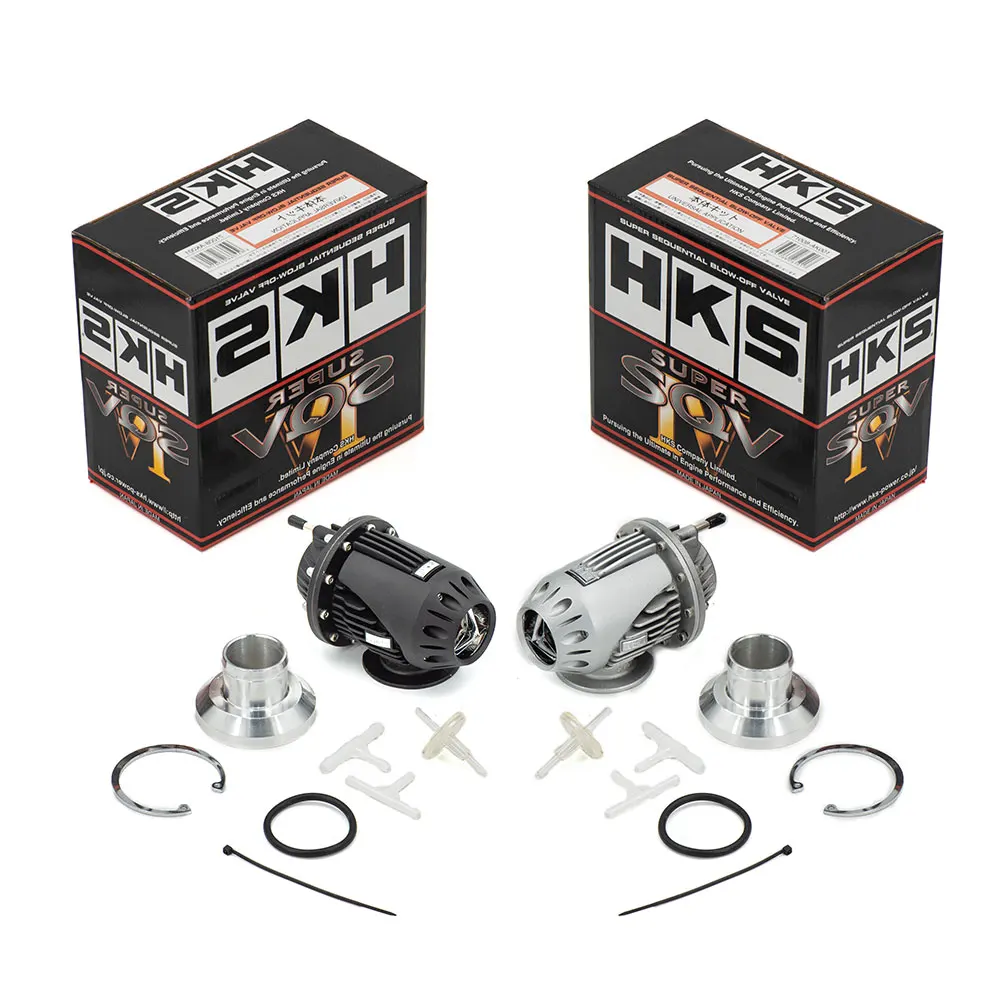 Universal SQV4 SSQV4 Blow Off Valve Kit Aluminum Turbo Relief Valve 25/34MM Adapter Flange HKS Original Box And Instruction