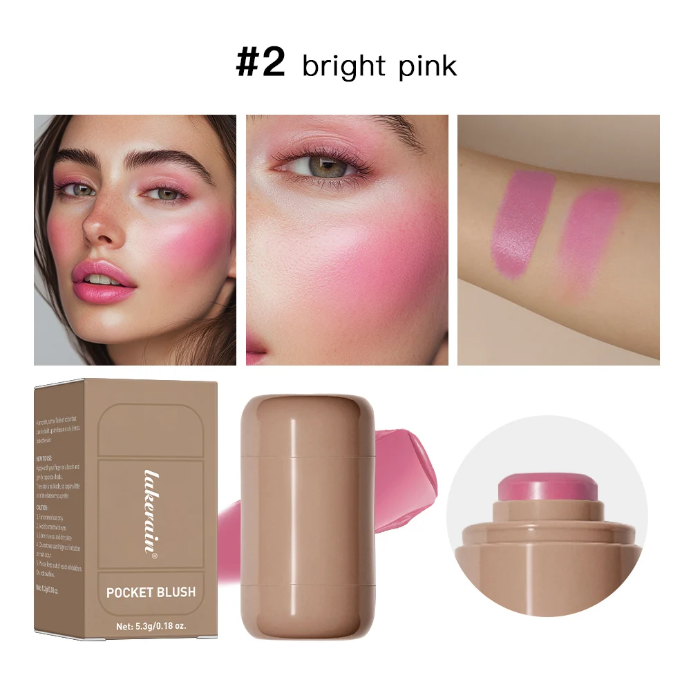 Beauty Blush Stick Multi-use For Lips Cheek Long-lasting Hydrating Highlights Brighten Soft Natural Flush Cream blush stick