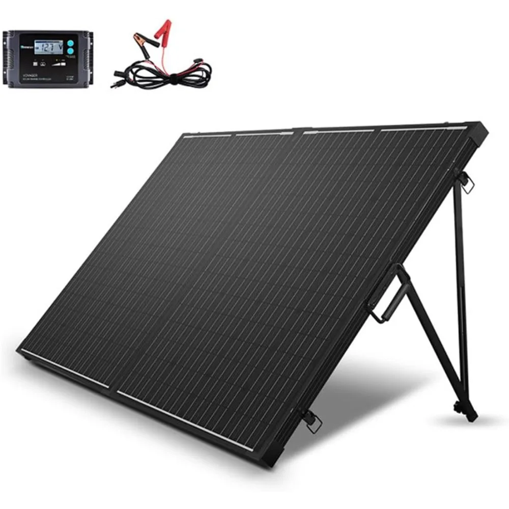 Renogy 200 Watt 12 Volt Portable Solar Panel with Waterproof 20A Charger Controller, Foldable 100W Solar Panel Suitcase