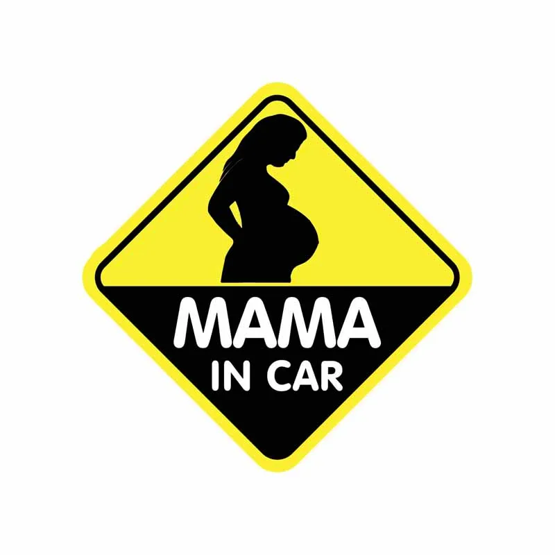 

JP warning car decal is used for PVC waterproof covering scratch sticker of beautiful pregnant women in the car, 14cm * 14cm