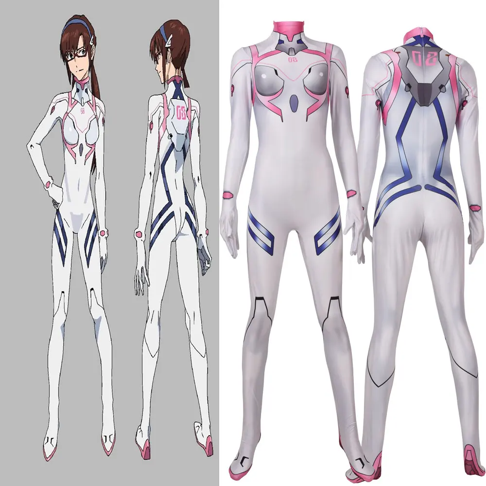 thumbnail image 1 of Halloween Anime Asuka Langley Soryu Mari Rei Ayanami disfraz Cosplay Asuka monos de prueba Zentai traje adultos niños mono, 1 of 5