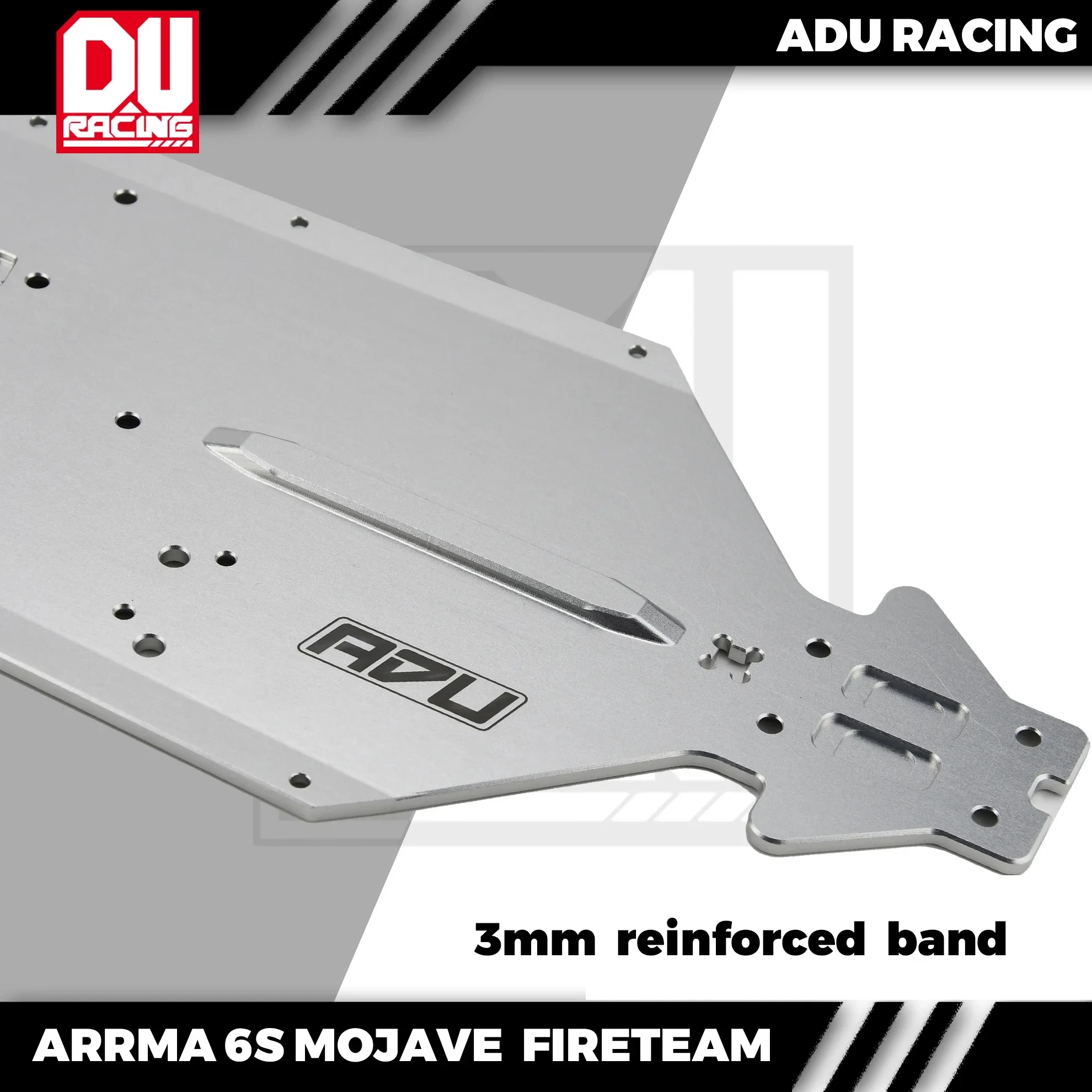 7075-T6 AL chassis 3mm reinforced band rc car parts for ARRMA 6S MOJAVE BIG ROCK FIRETEAM EXB RTR