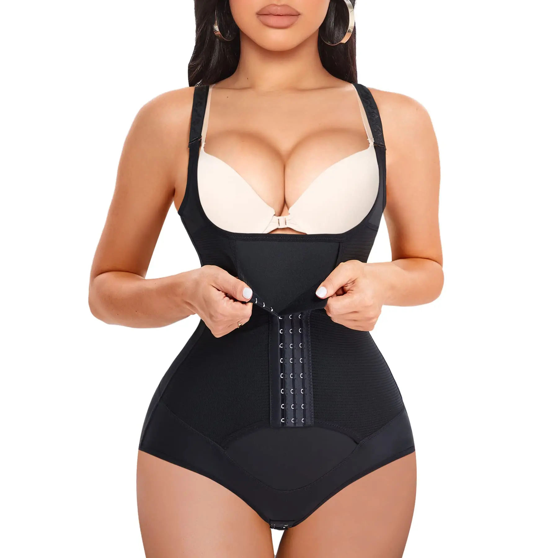 Women Trainer Body Shaper Slimming Bodysuits Firm Tummy Control