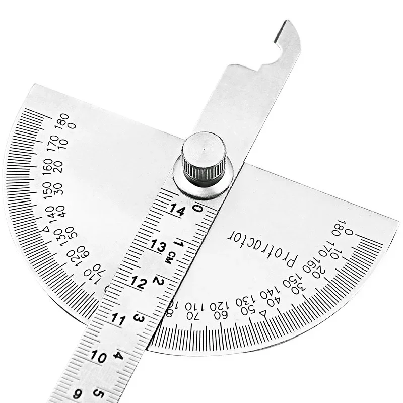 

145mm stainless steel 180 protractor angle meter measuring ruler rotary mechanic tool ruler protractor