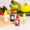 Condiment Bottles, 4pcs Portable Seasoning Storage Containers Jars BBQ  School Bento Box Dressing Dispensers For Ketchup，Honey 2