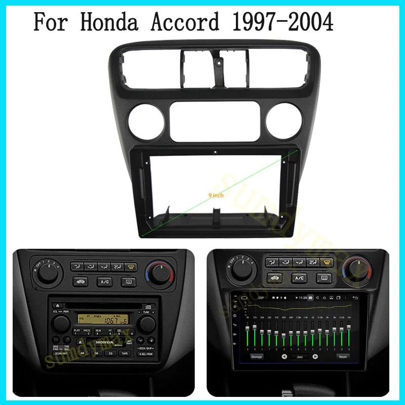 

9 inch car panel Trim Dashboard Panel Kit for HONDA ACCORD 1997 1999 2000 2001 2002 2003 big screen 2 Din Car Radio Fascia