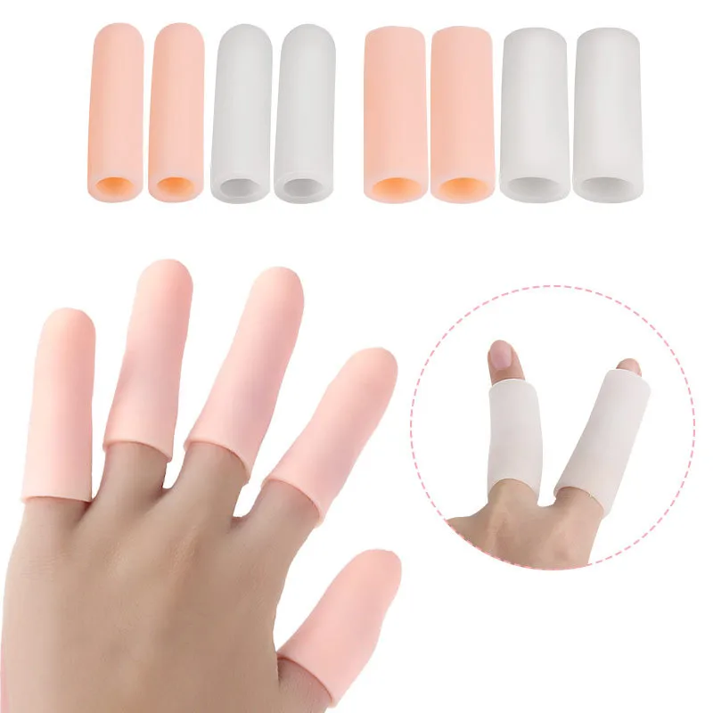 1 Set Finger Toe Protector Silicone Gel Tubes Corn Blister Protect Pain Relief Sleeve Cover Fingers Separators Foot Care Tool silicone case for apple airtags protective cover for apple locator tracker anti lost device keychain protect sleeve