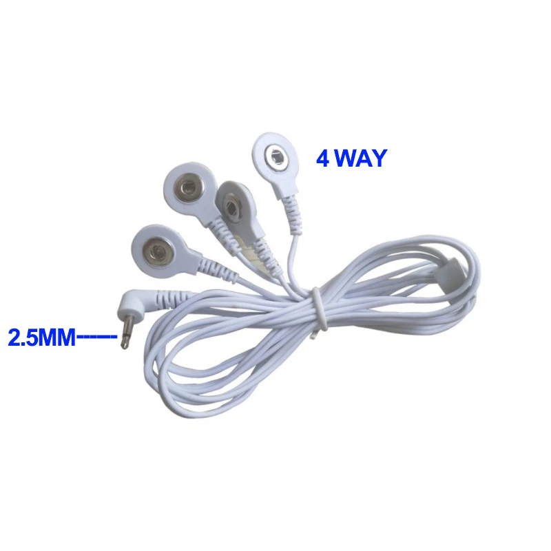 Machine Massager Button Cable Electrode Pads Standard Connection Massage For 2 Way + 4-Way TENS Unit Lead Wires Cables electrode pads electrode lead wires