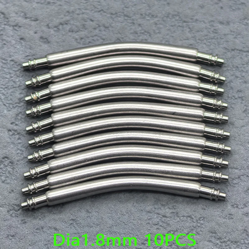 Curved Spring Bar Watch Strap Link Pins - Stainless Steel, Various Diameter and Width Options (10/20PCS)