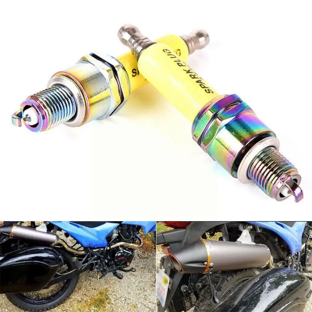 1pc Motorcycle Iridium Spark Plug D8tc Kart High Quality Bright Yellow