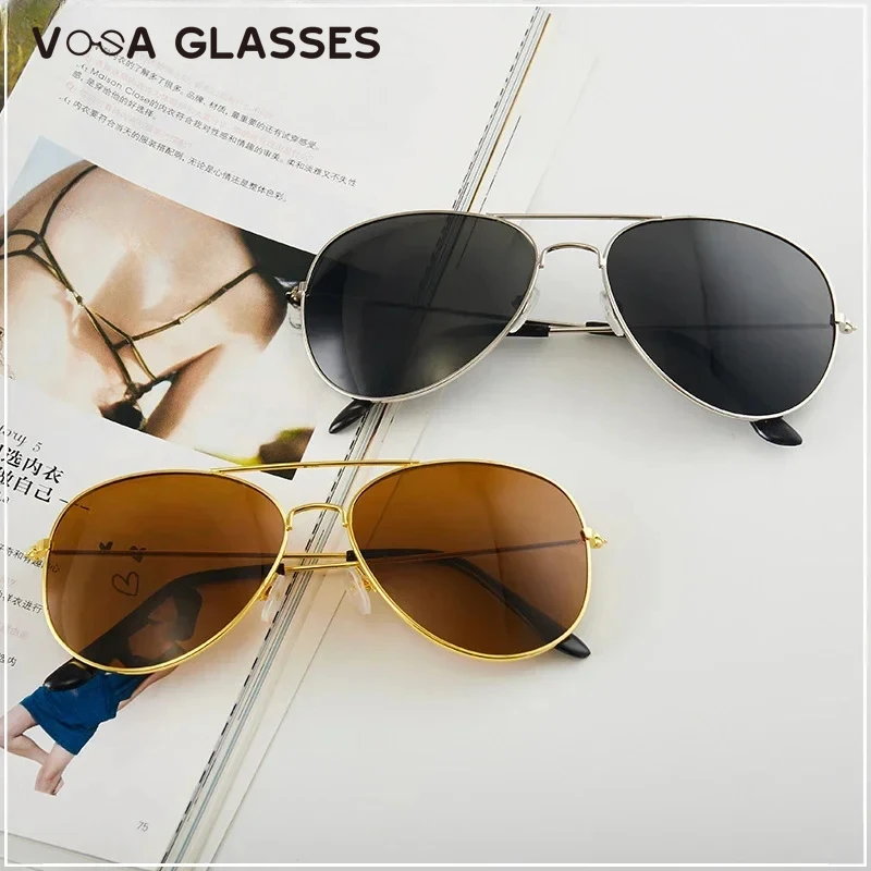 

1pc Fashion Vintage Pilot Sunglasses Women Men UV400 Sun Glasses Colorful Round-frame Glasses Female Male Metal Sunglasses