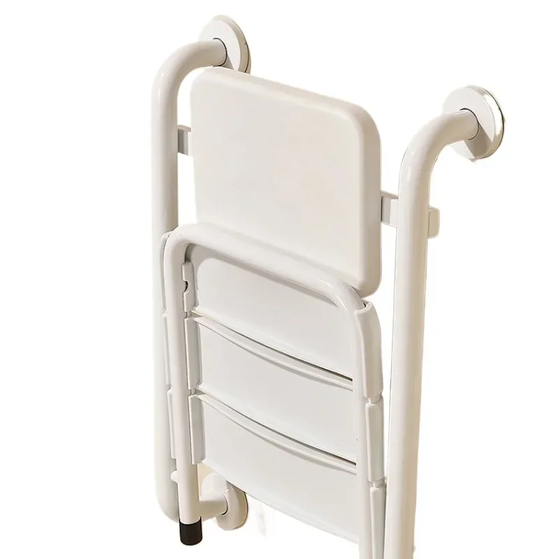 Non-slip Backrest Folding Stool Bathroom Chair Disability Aids, Wall Mounted Shower Seat, Bath Chairs Barrier Free Shower Stool 6