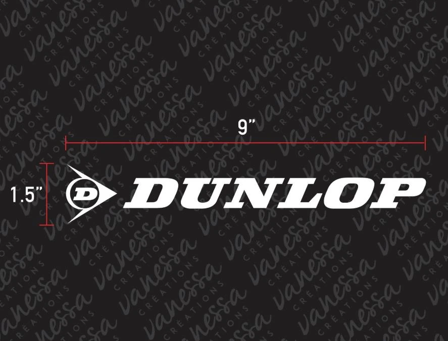 For (2Pcs)  DUNLOP TIRE BRAND CAR sticker vinyl decal