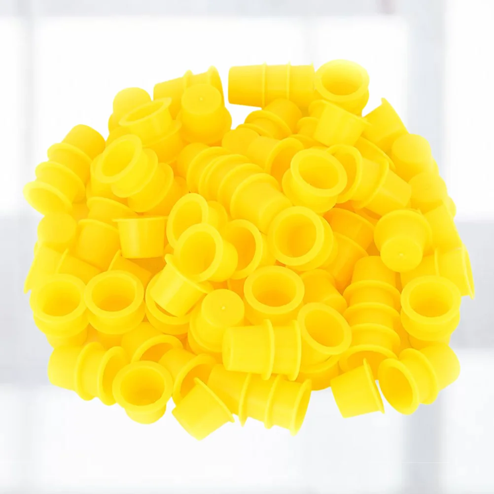

100pcs Machine Ink Cups Caps Supplies for Ink Pigment Cups Supplies